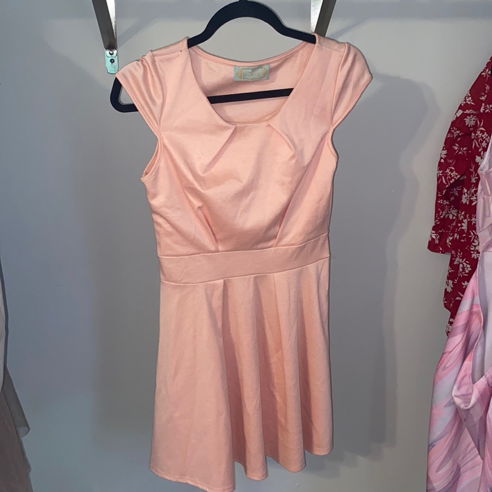 Very cute, feminine, pink mini dress